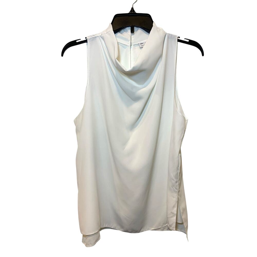 Women's ASOS Draped Cowl Neck Sleeveless Lightweight Summer Blouse White Size 8